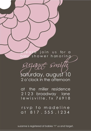 Spring Bridal Shower Invites