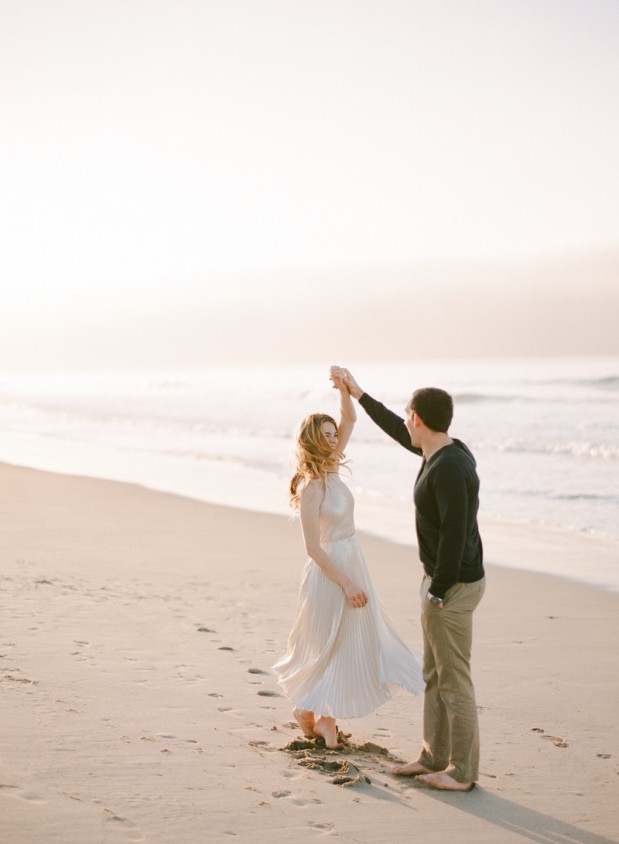 Max and Emily Romantic Beach Engagement | Best Wedding Blog